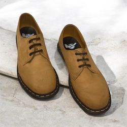 Dr. Martens Tan Suede Oxford Shoes