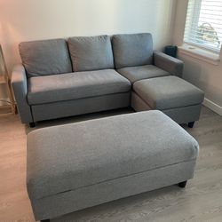 Couch With Storage Ottoman & Chaise