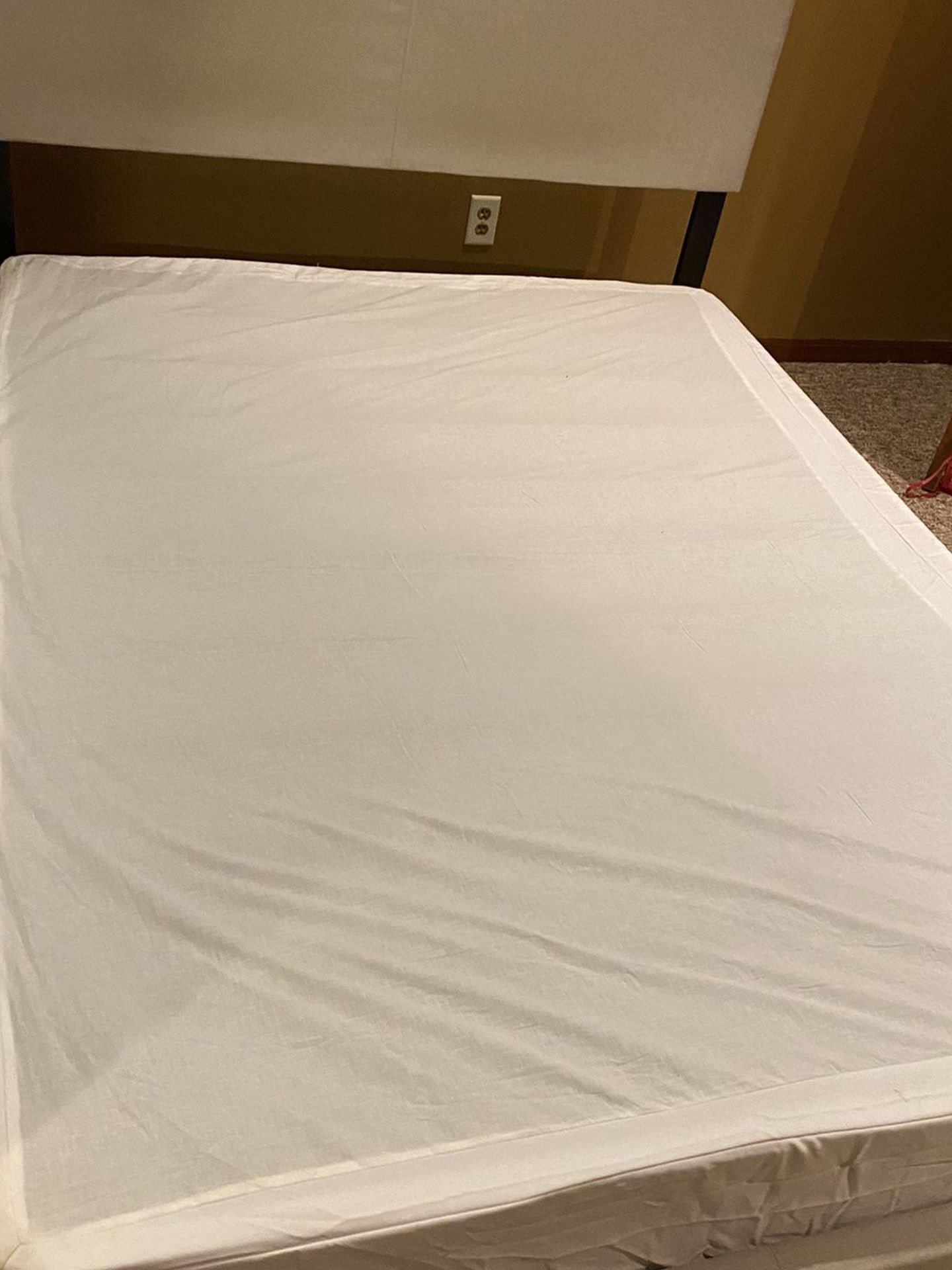 Queen frame and box spring like new!