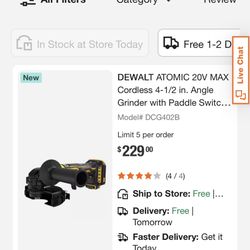 Dewalt Angle grinder Atomic 20 V