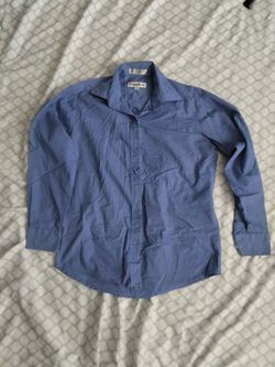 Blue Button-Down Long Sleeve Shirt