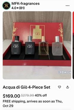 Giorgio Armani Acqua di Giò 4-Piece 30ml Fragrance Gift