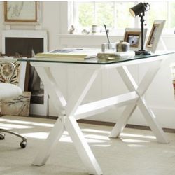 Pottery Barn Ava Glass Top Desk $100
