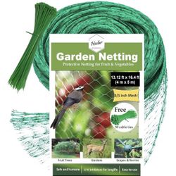 HSelar Bird Net for Garden with 50 Pcs Cable Ties