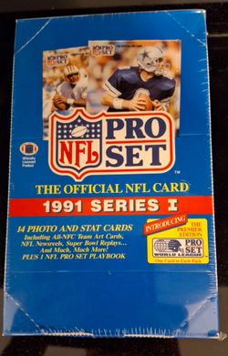 Factory-sealed 1991 Pro Set Series 1 Football Card Box