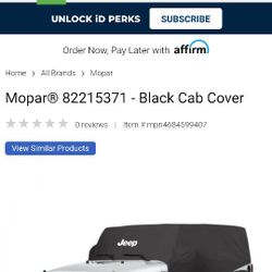 2018 Jeep Sahara Cab Cover