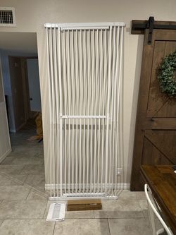 Extra Tall White Metal Cat Gate