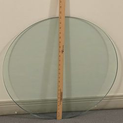 Heavy (approx 30 lbs.) ROUND (24.25" x 3/8") TINTED GLASS TABLETOP - firm posted price.