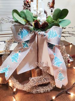 Silver Reindeer Wreath