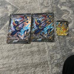 Greninga Pieces And Full Card With Top Right Pikachu Card