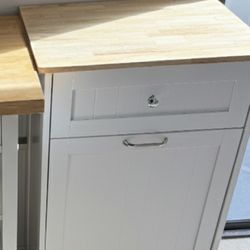 Trash Cabinet With Drawer