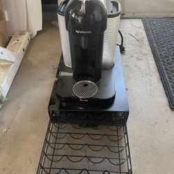 Nespresso Machine + Stand And Pod Holder