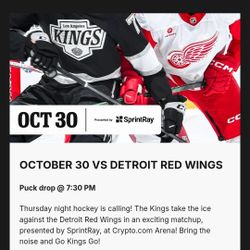 LA Kings Vs. Detroit Redwings on 10/30/25