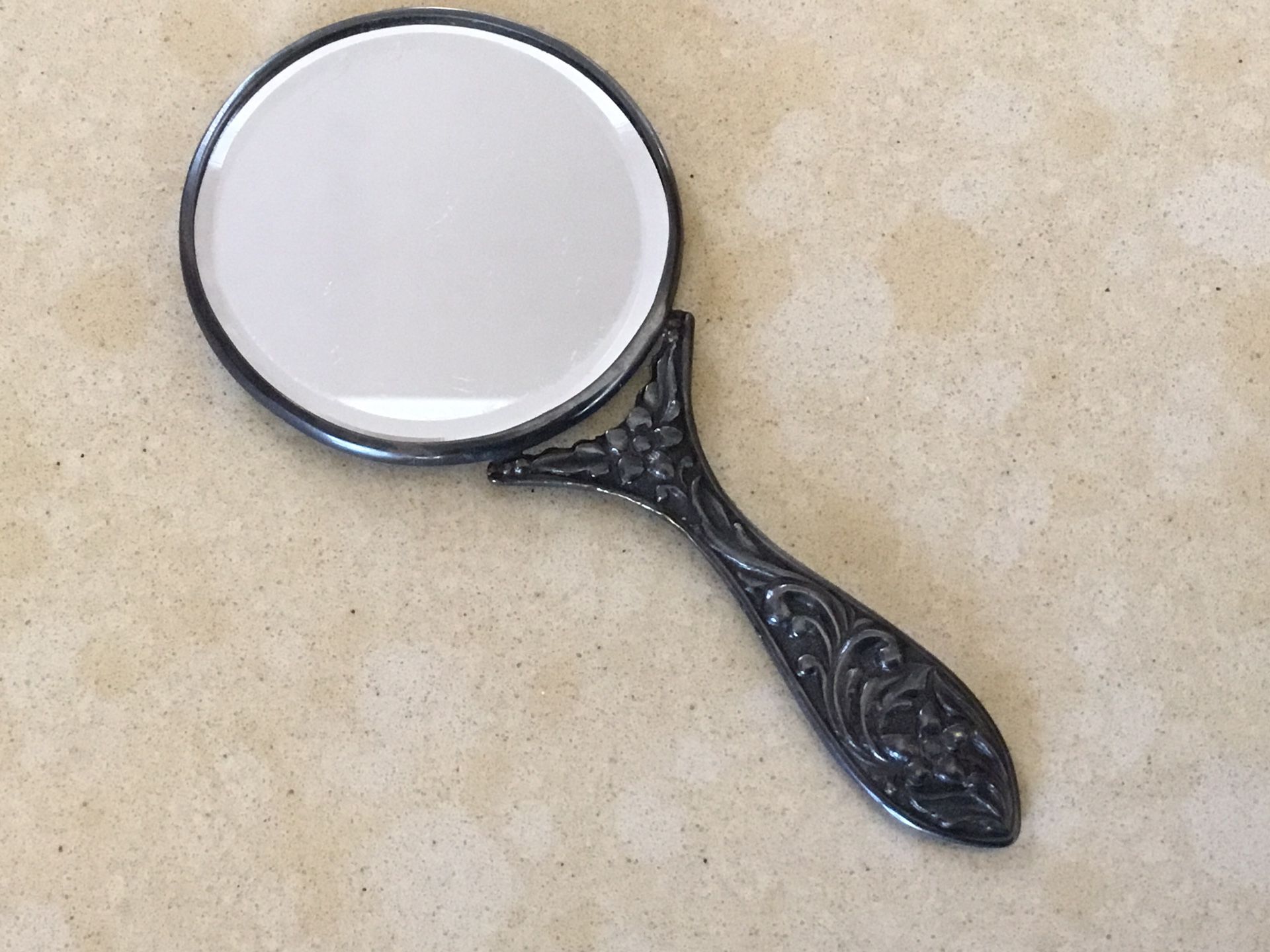 ANTIQUE PEWTER “ PURSE “ MIRROR