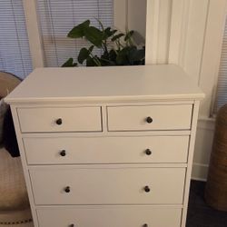 Ikea Idanas 6 Drawer White Dresser 