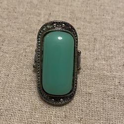 Huge faux stone plastic lightweight ring stretch one size fits most