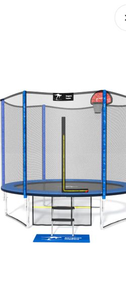 Trampoline Poles with Basketball Hook & Safely Net