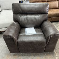Oversized Leather Accent Chair 