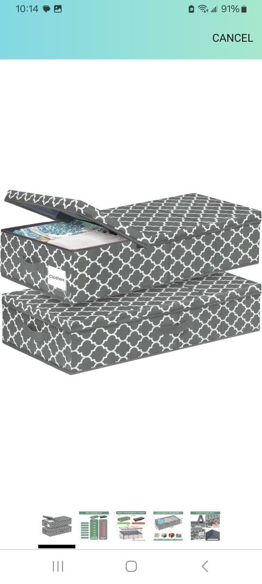 2 Pack Under Bed Storage Containers $15