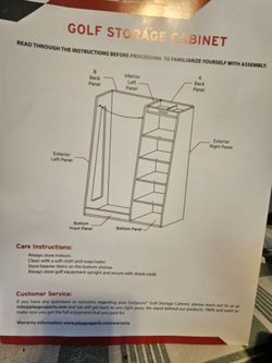 Golf bag storage cabinet