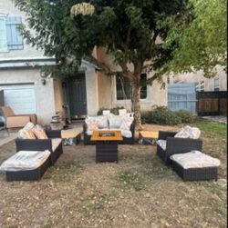 Patio set fire pit propane outdoor patio furniture brand new patio sofa set mix match outdoor patio furniture set high quality 🆕🚎🚛🆕