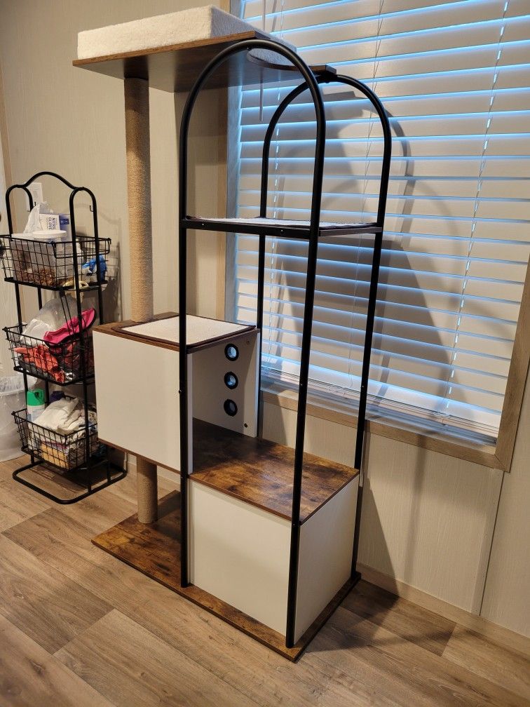 New Cat Tree, Kitty Condo, Litter Box, Exerciser, Cat Window Bed & Accessories