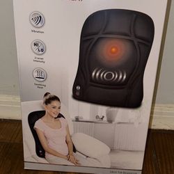 Brand New In Box Black Back Massager with Vibration and Heat
