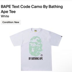 BAPE Text Code Camo By Bathing Ape Tee