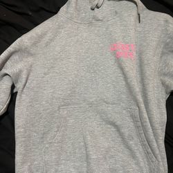 Rock star original dist. "LAKE GREY/PINK" graphic hoodie fits big Men size L