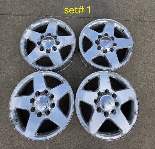 MASSIVE DEAL! 8 Wheels Total (2 Sets) — 20" Chevy/GMC 2500 HD — $450