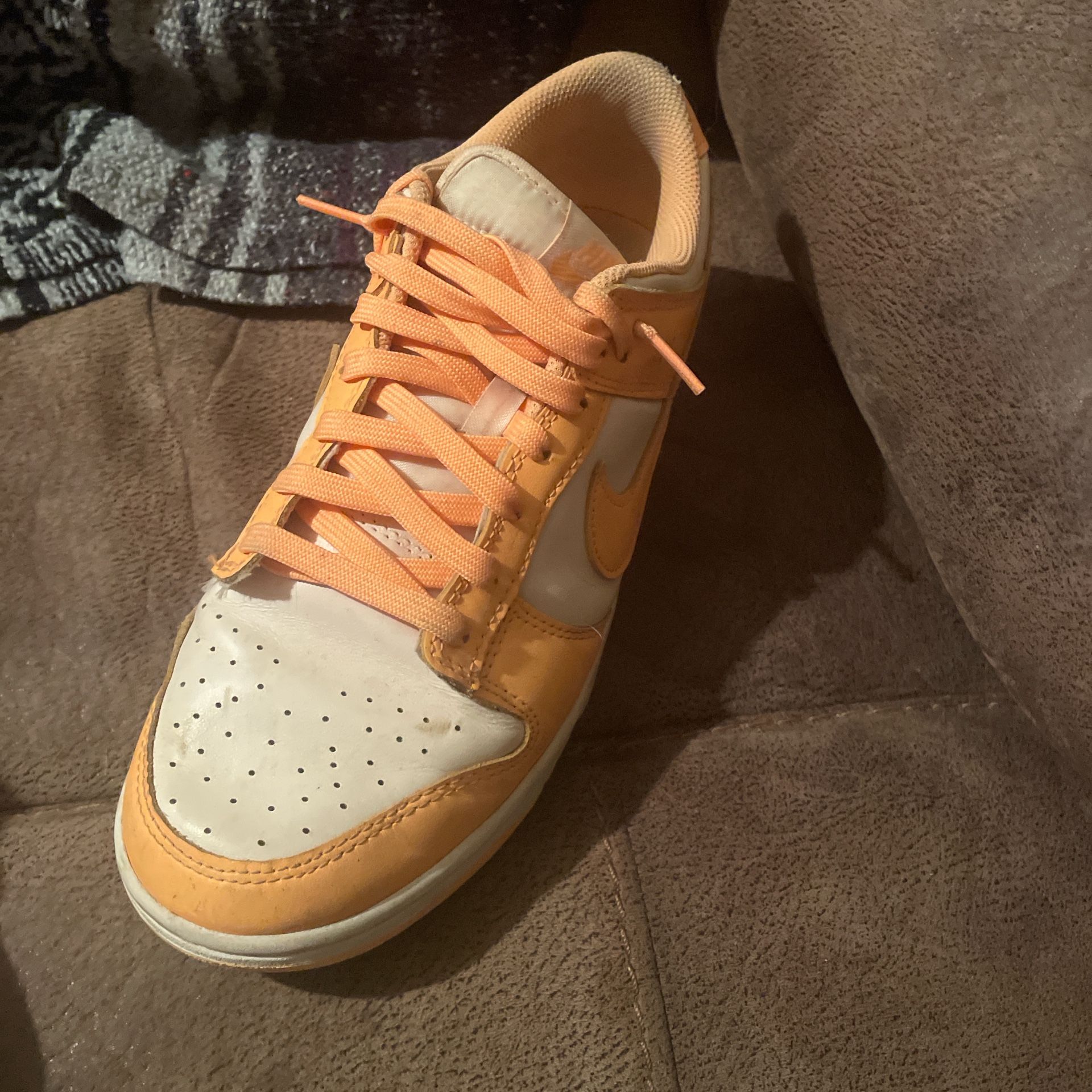 Nike Cream And Orange Dunks