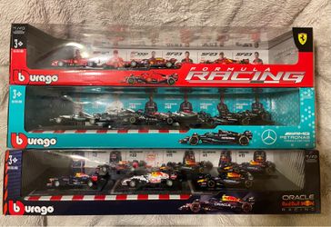 Burago 1:24 Formula 1 F1 Cars Red Bull Ferrari Mercedes (3Full Team Sets)