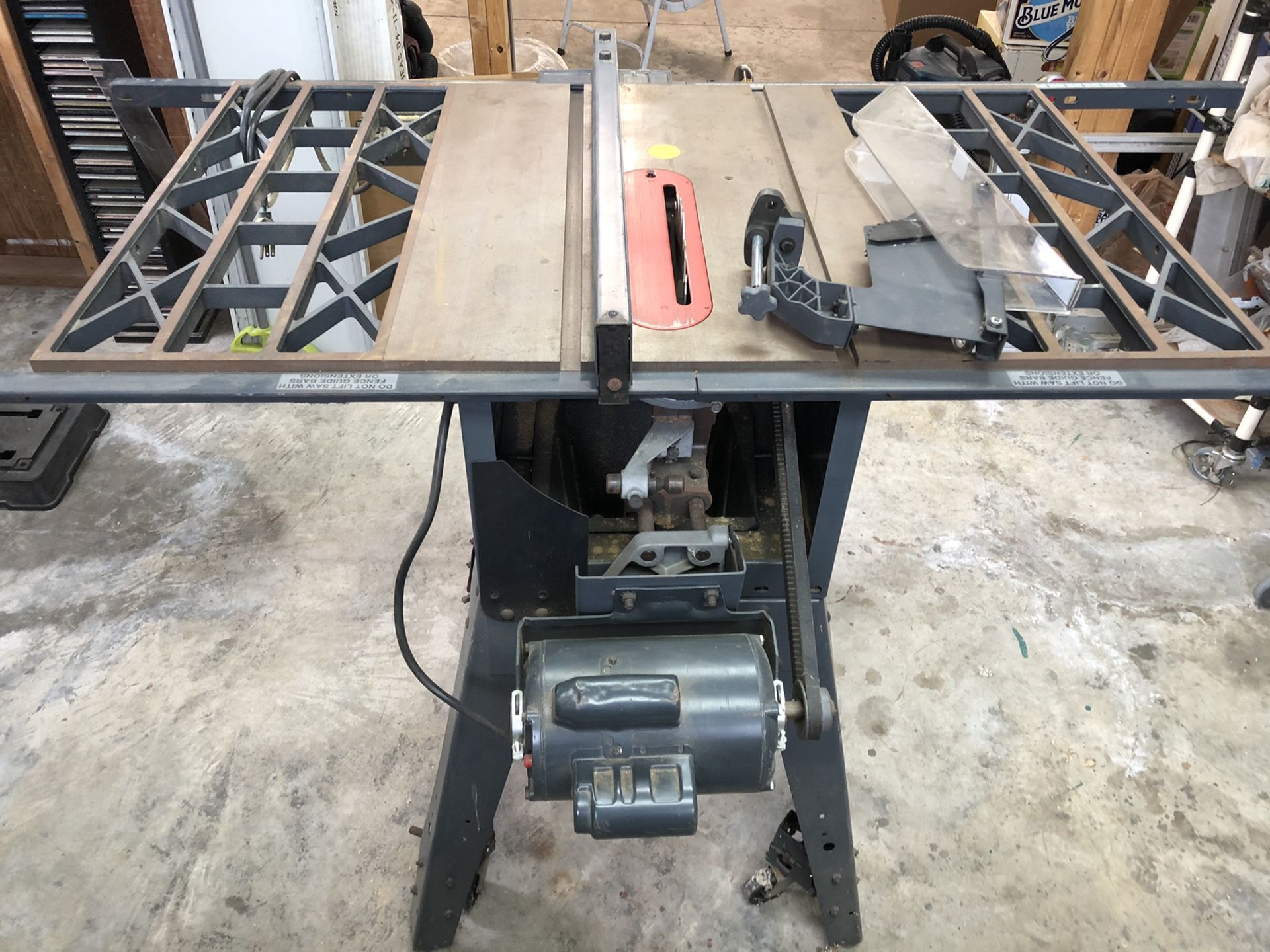 Craftsman Contractor Table Saw with Cast Iron Extensions for Sale in