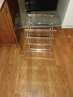 Metal frame glass top coffee table