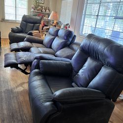 Recliner Couch And Two Chairs