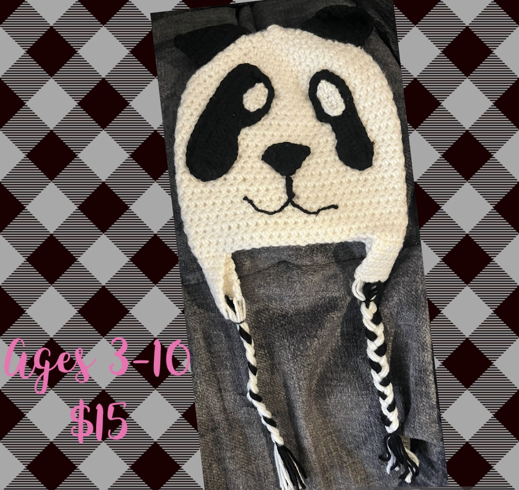 Ages 3-10 Panda Hat