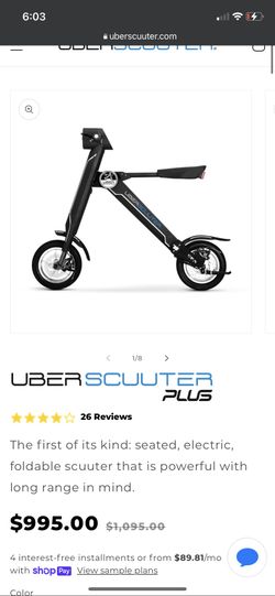 Uber Scuuter Plus Electric Bike for Sale in Md City, MD OfferUp