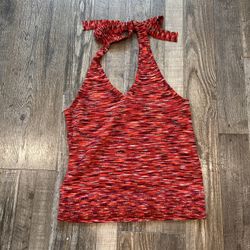 LOFT Red Halter Top - Size Small