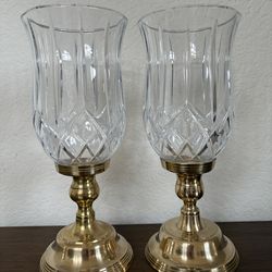 Hurricane Crystal candle holders