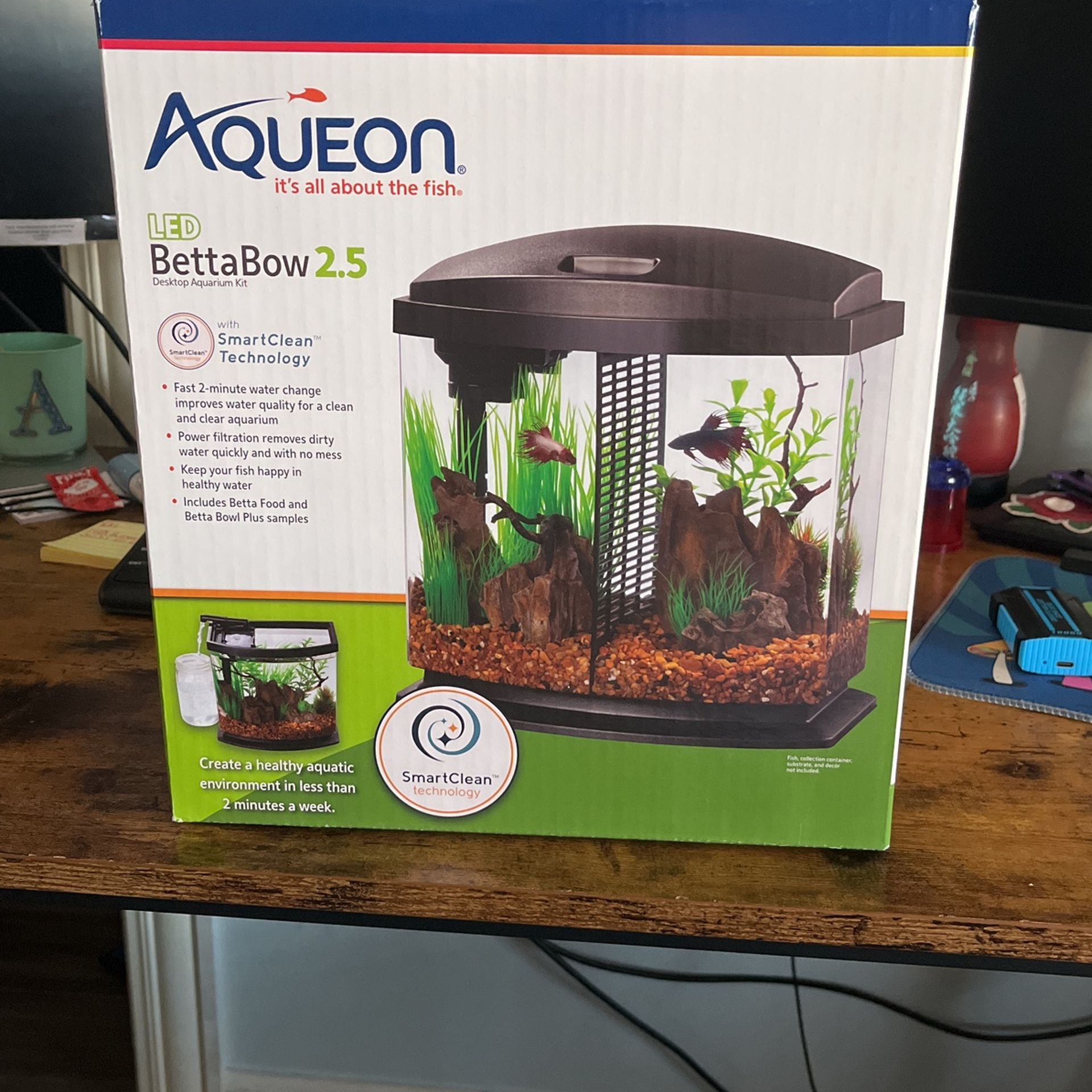 Aqueon BettaBow 2.5 Gallon Fish Tank