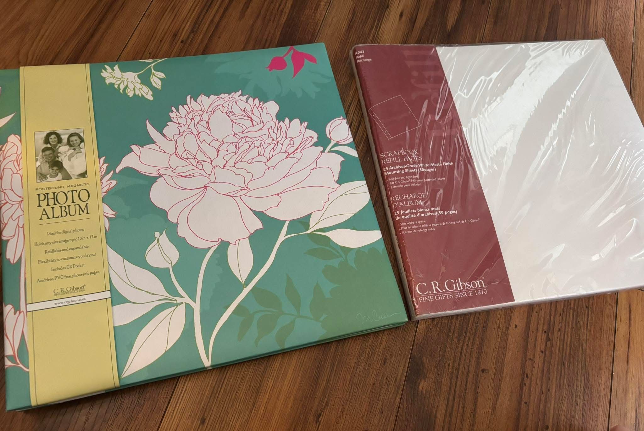 Brand New C.R. Gibson Postbound Magnetic Photo Album + Scrapbook Refill Pages 