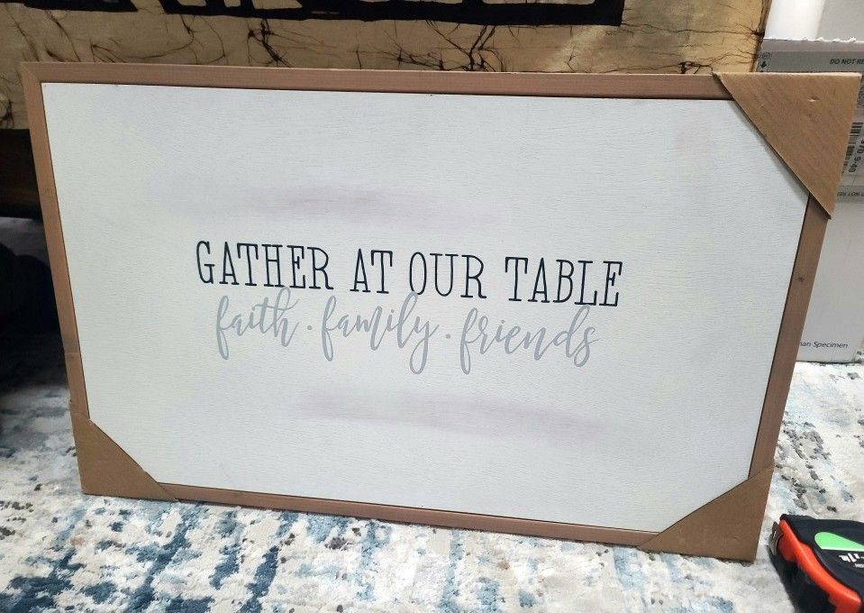 Faith Family Friends, Rustic Wood Wall Art 21"x13