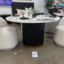 54” Genuine Marble Dining Table Brand New In Box 