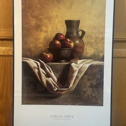 Still Life with Apples Print from Original Painting by the late California artist Loran Speck