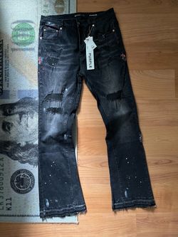 Black and paint splat Purple jeans brand new
