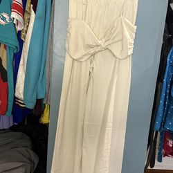 South Beach White Two-Piece Set – Size Large – Summer Outfit