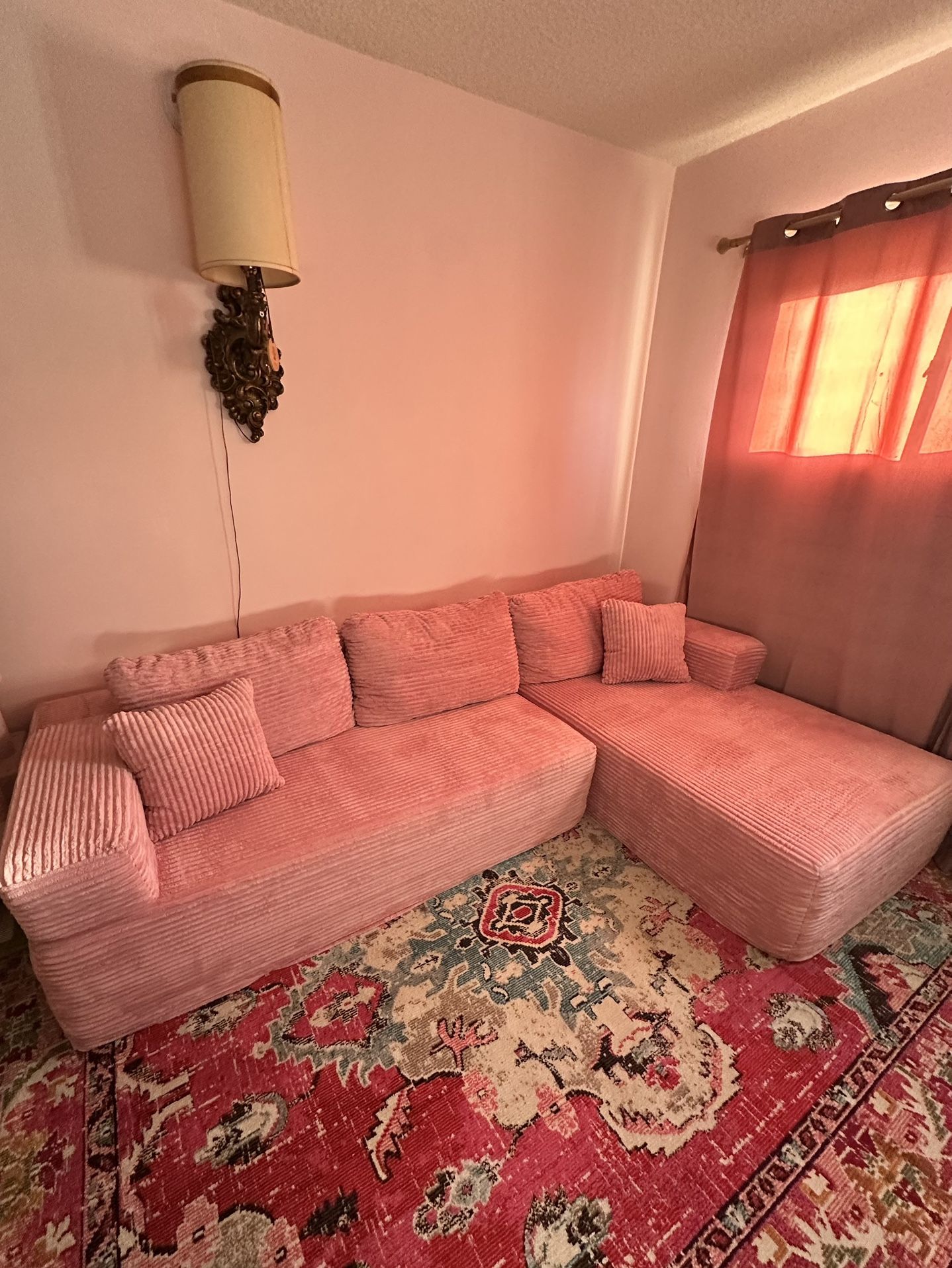 Pink Boneless Couch 
