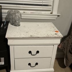 NEW PRICE $120 White Used Dresser 3 Pieces Set 