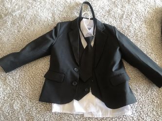 Three piece suit. Size 5. Black.