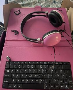 Headphones and Keyboard For Tablet 10 Inches